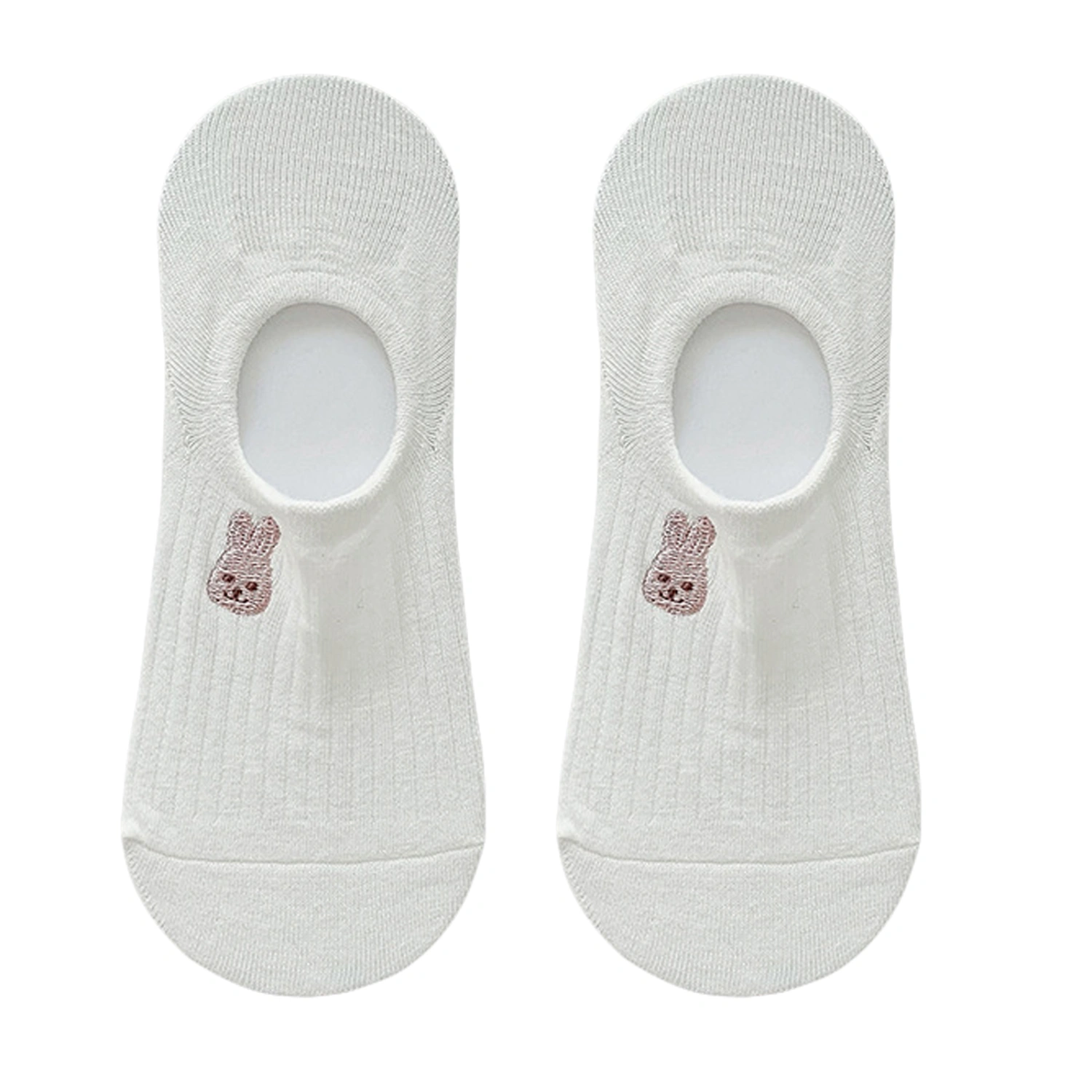 Invisible Socks Cute Bow Embroidery Non-slip No Show Low Cut Socks 