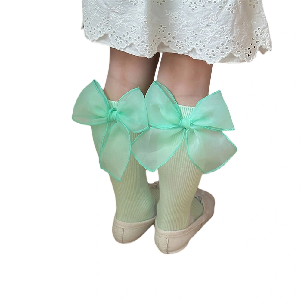 Girls Long Socks, Sweet Bow Socks Soft Elastic Lightweight Tall Socks