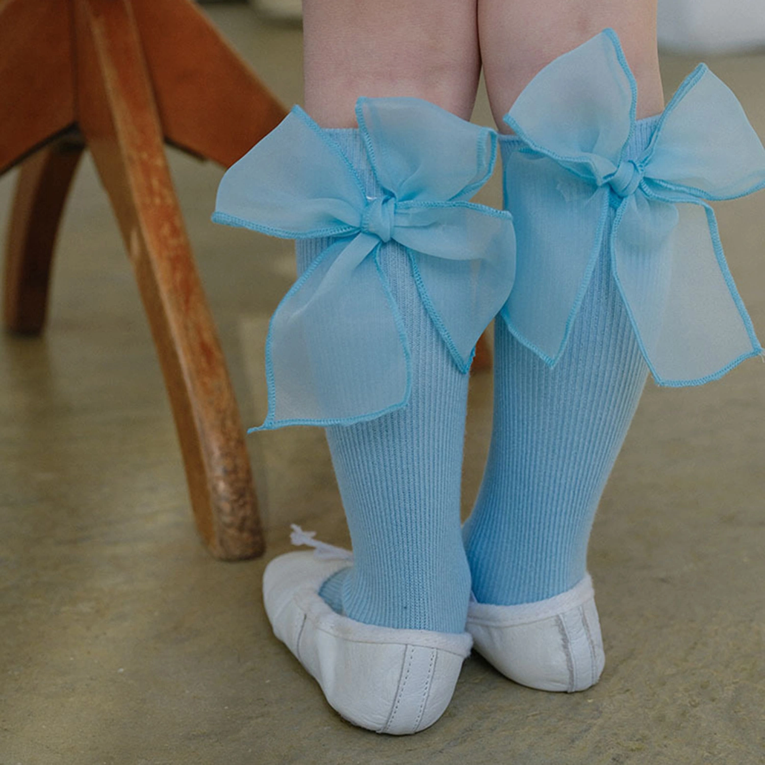 Girls Long Socks, Sweet Bow Socks Soft Elastic Lightweight Tall Socks