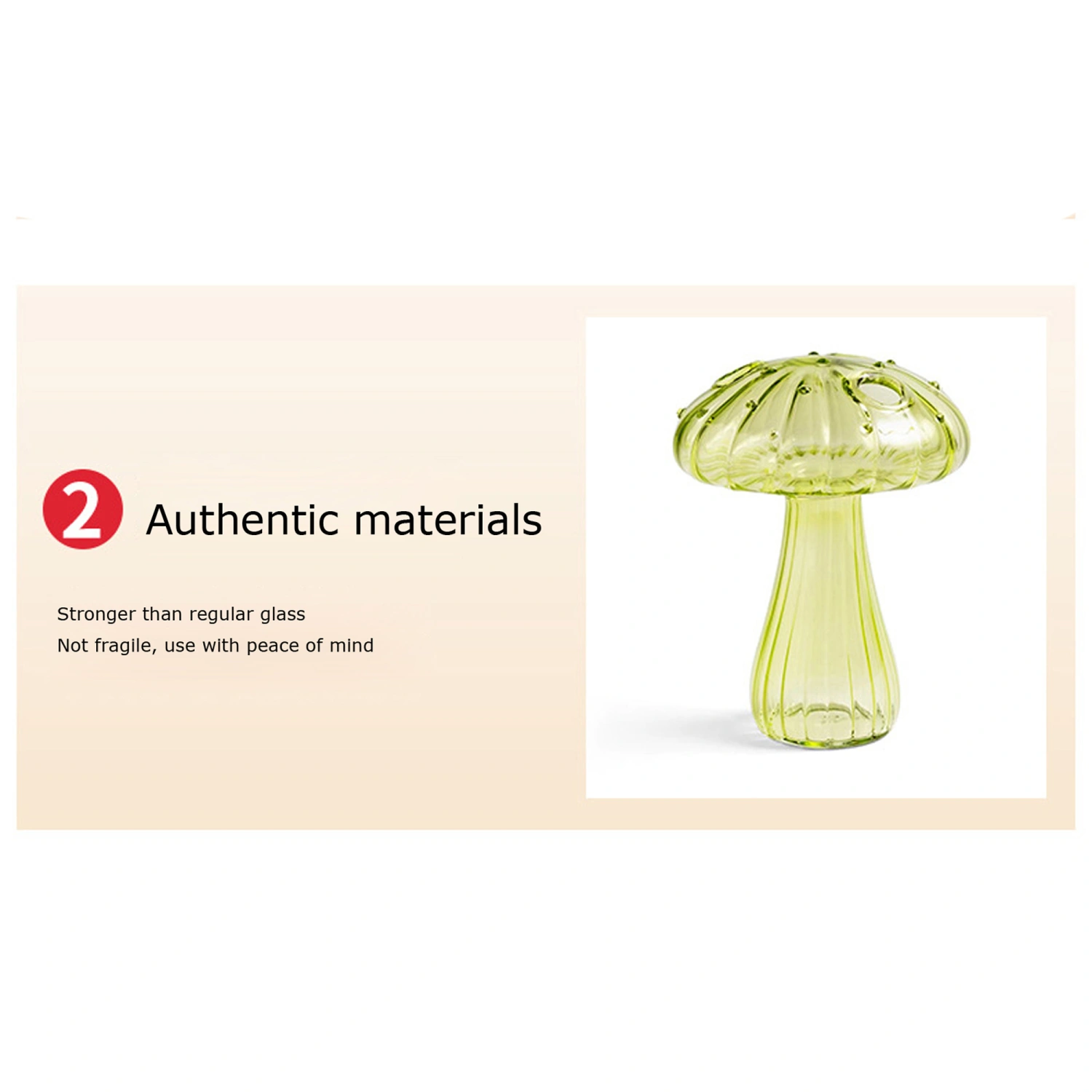 Mushroom Vase, Clear Glass Diffuser Bottle Hydroponic Flower Vase