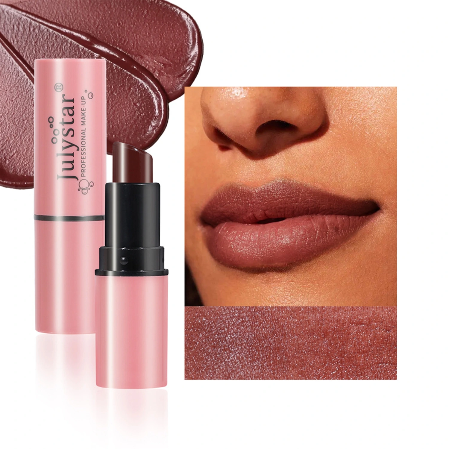 Matte Lipstick Long Lasting Fruit with Heart Non-Stick Cup Lip Gloss