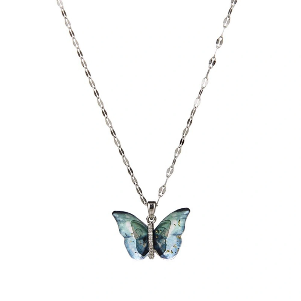 Women Butterfly Charm Necklace Fashion Elegant Pendant Choker Necklace