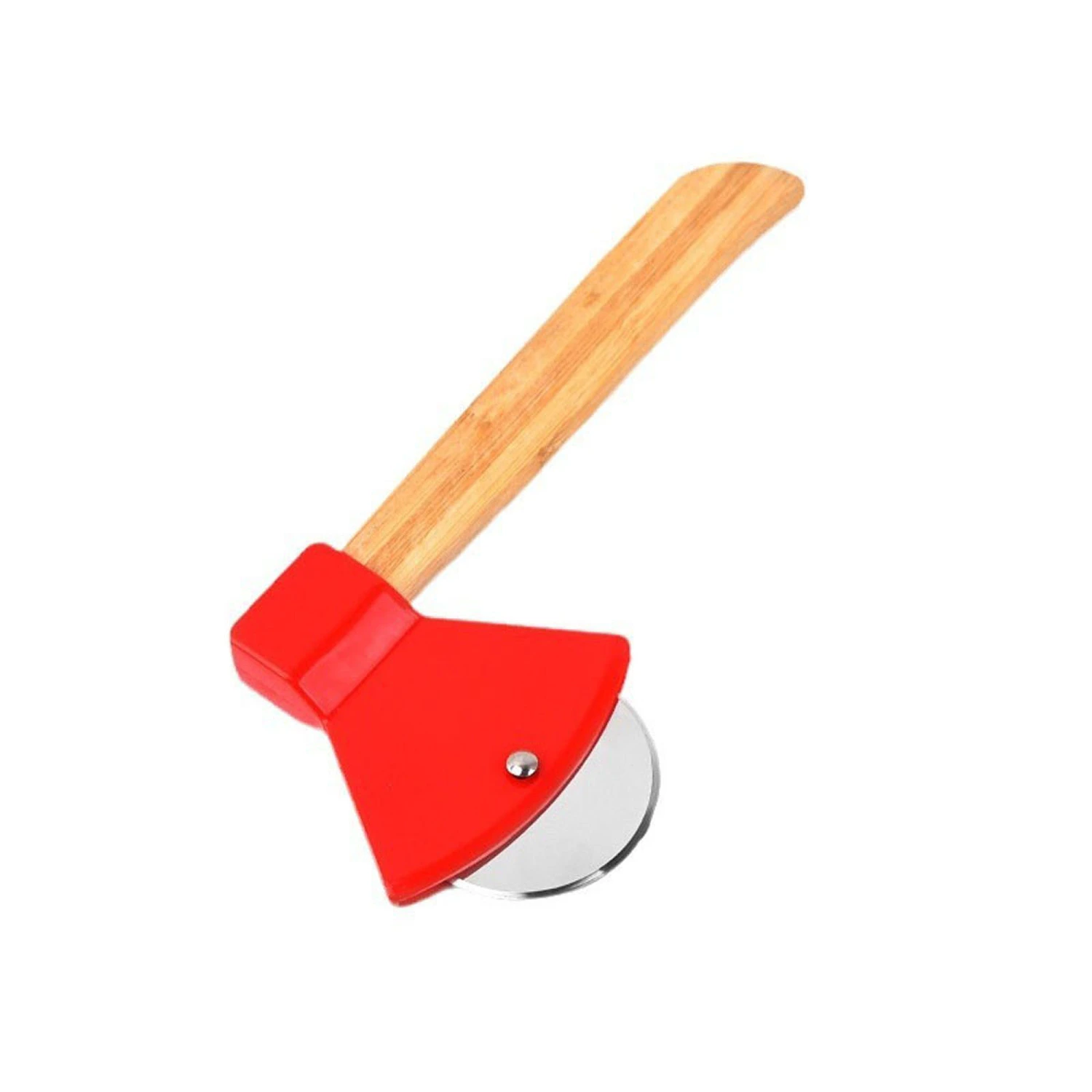 Pizza Cutter with Wood Handle Sharp Rotating Blade Pizza Cutter Wheel