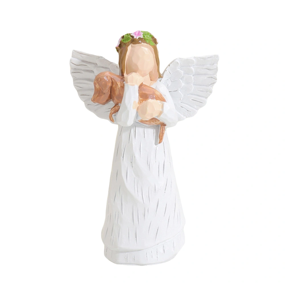 Angel Ornaments, Small Size Cute Angel Resin Figurine Decor 