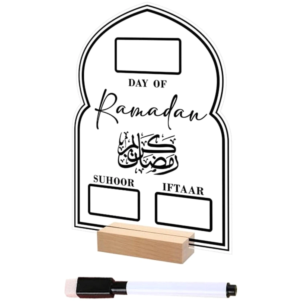 Ramadan Advent Calendar Acrylic Countdown Calendar Table Centerpiece