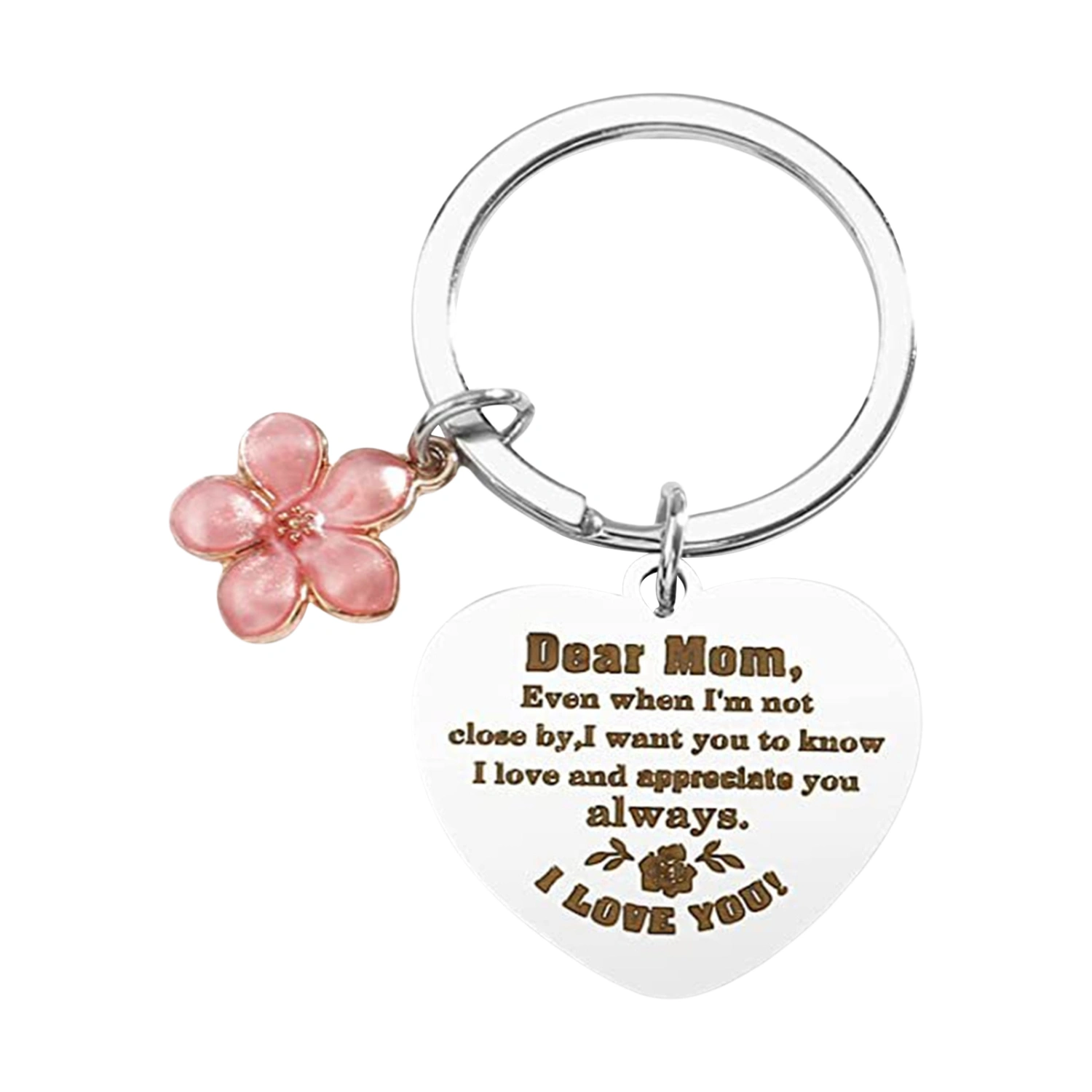 Mother's Day Gift Keychain Stainless Steel Cute Key Ring Purse Charms 