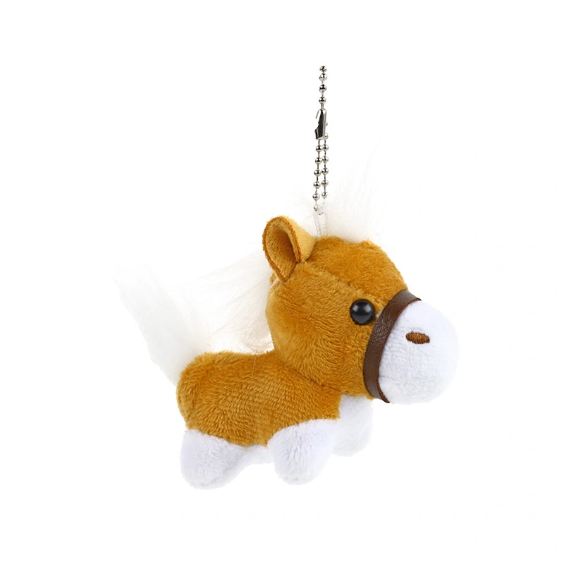 Cute Plush Horse Keychain, Soft Stuffed Animal Key Chain for Adults 