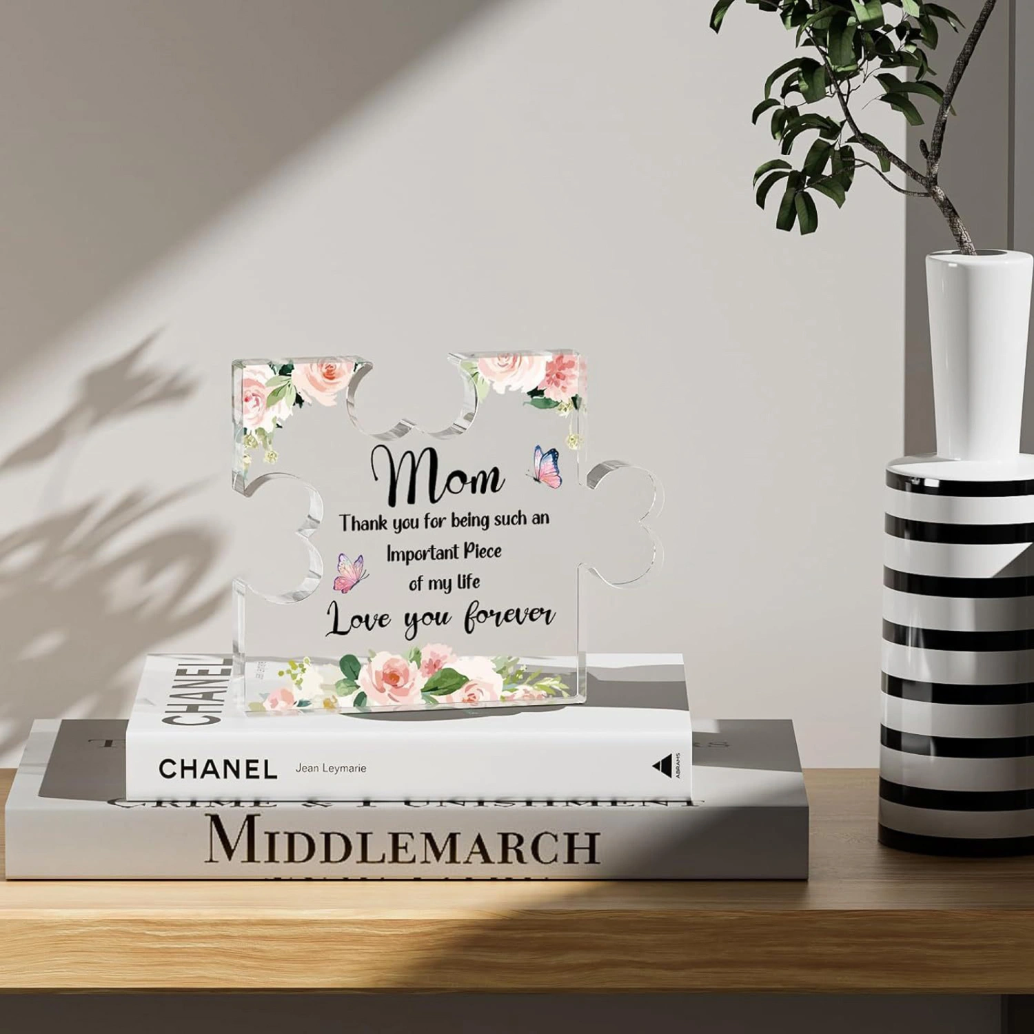 Thank You Mom Gift, Acrylic Puzzle-Shaped Decor Home Decor Gift 