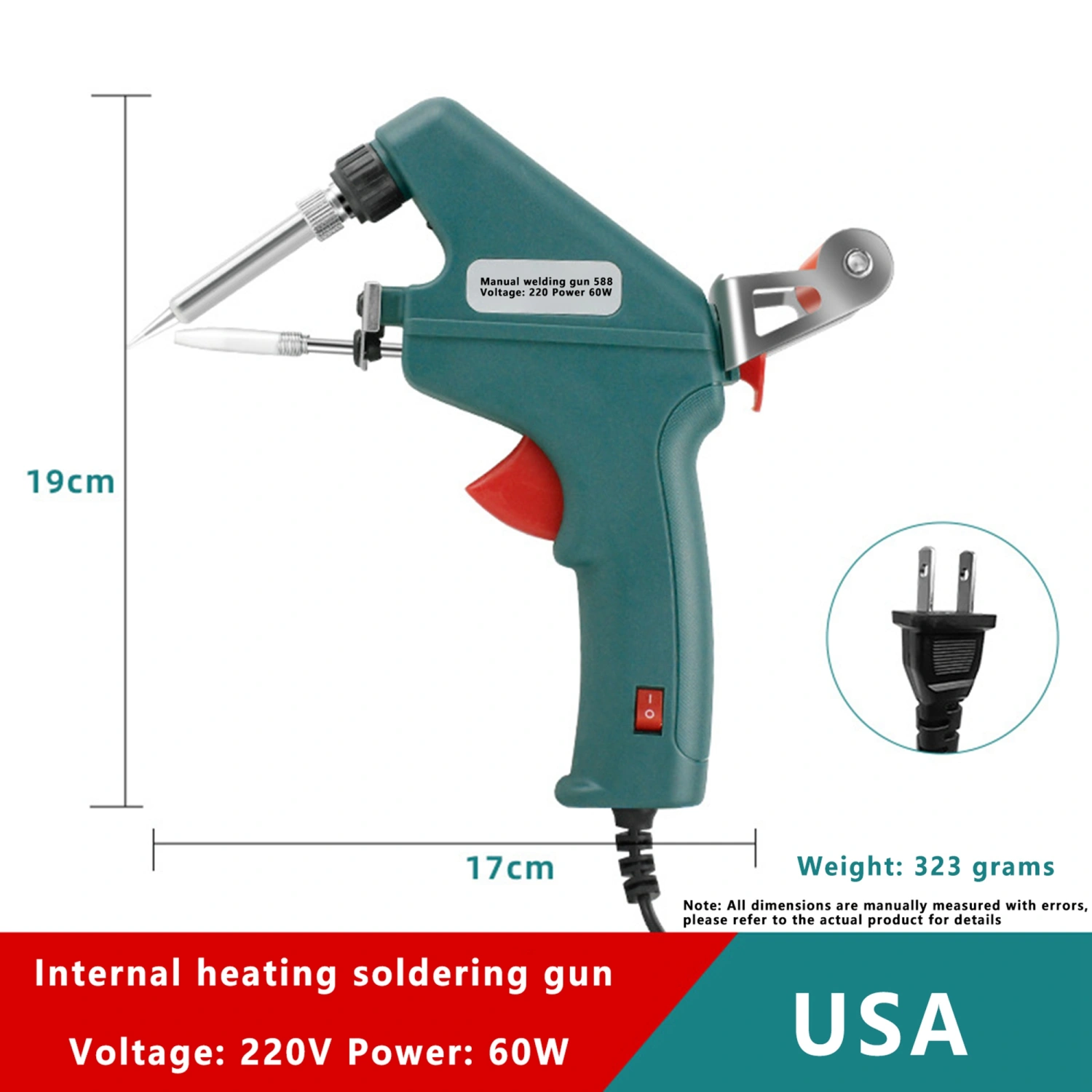 Soldering Iron Tool Automatic Handheld Internal Heating Solder Tool