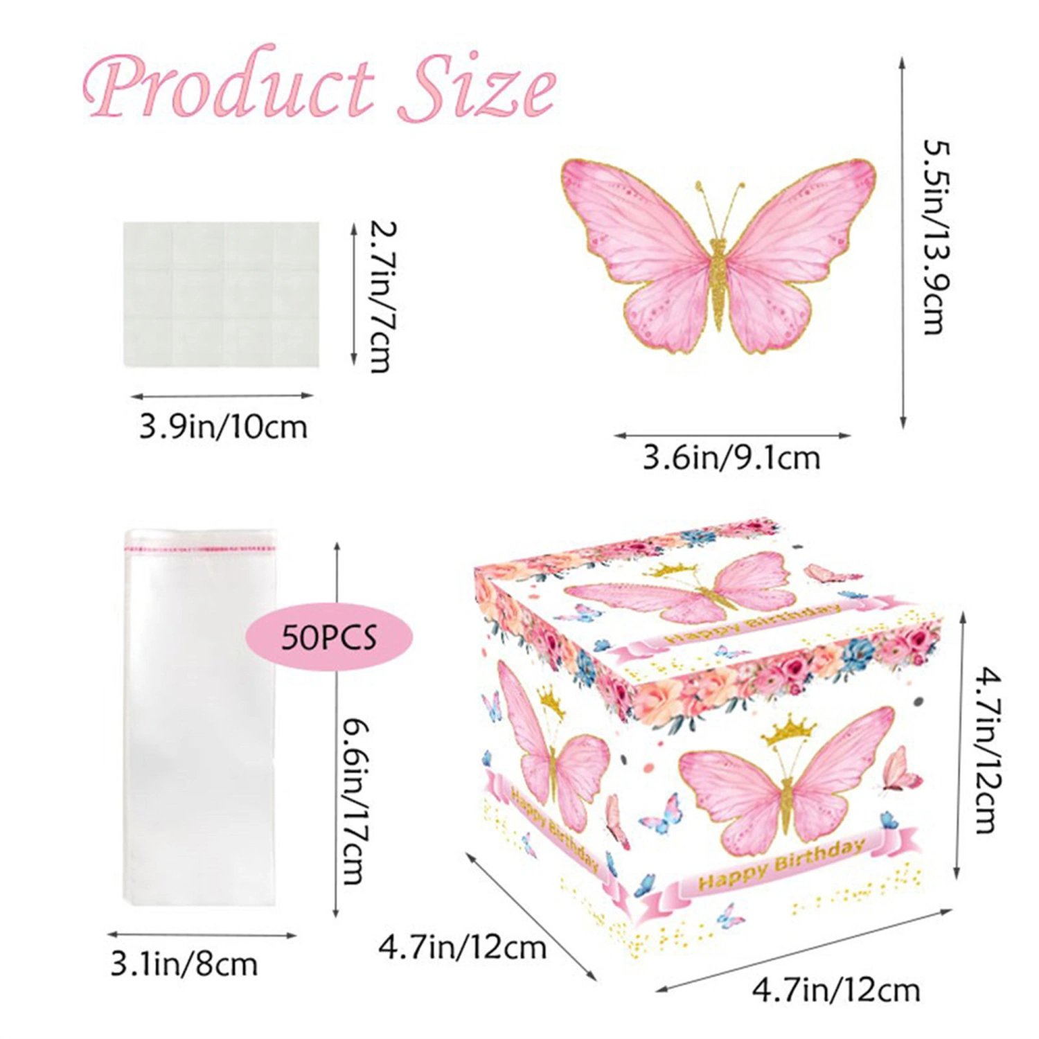 Birthday Money Box for Cash Gift Pull, DIY Surprise Box for Kids