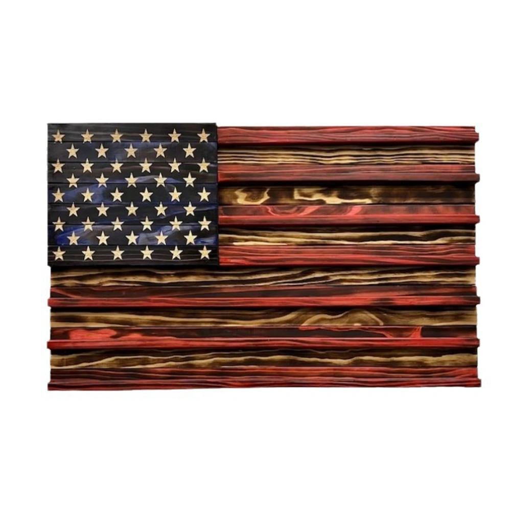 Wooden American Flag Patriotic Flag Wall Art 4th of July Plaque