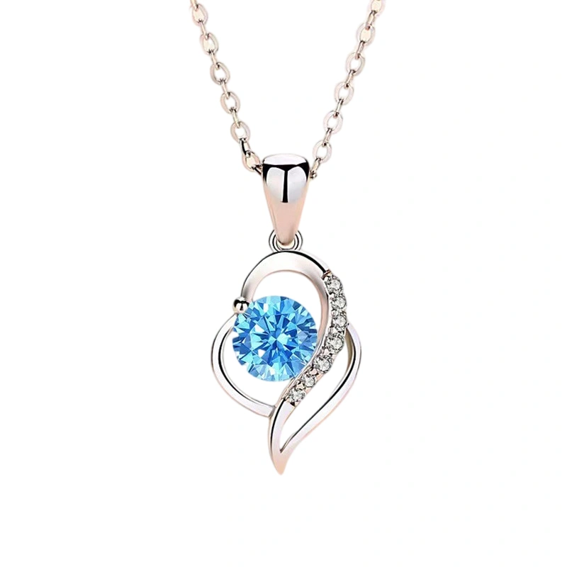 Women Rhinestone Necklace Elegant Pendant Necklace Jewelry Gift