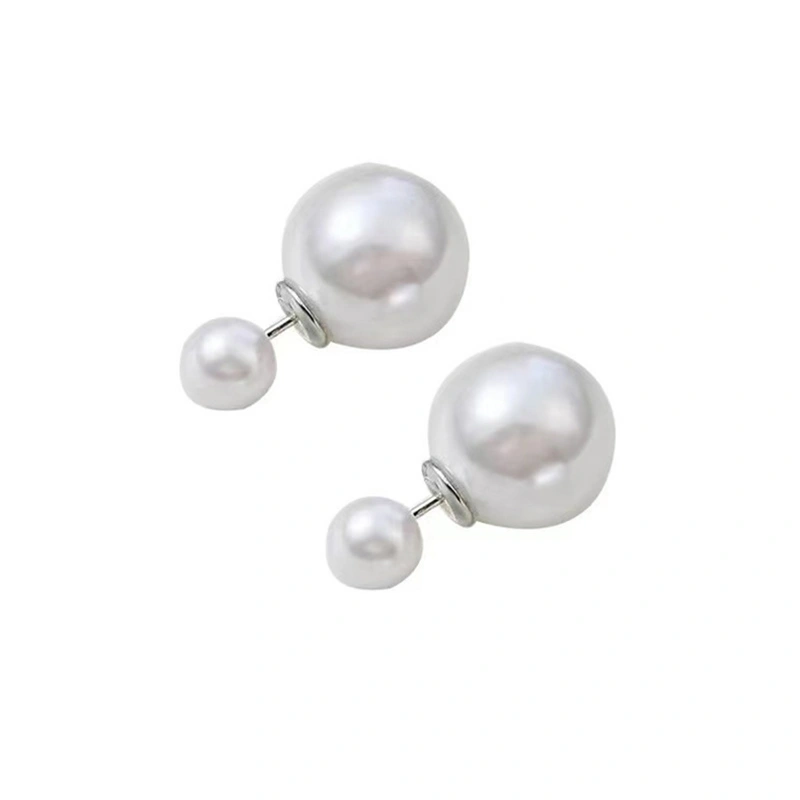 Small and Large Pearl Earrings for Women Cute Ear Studs Earrings