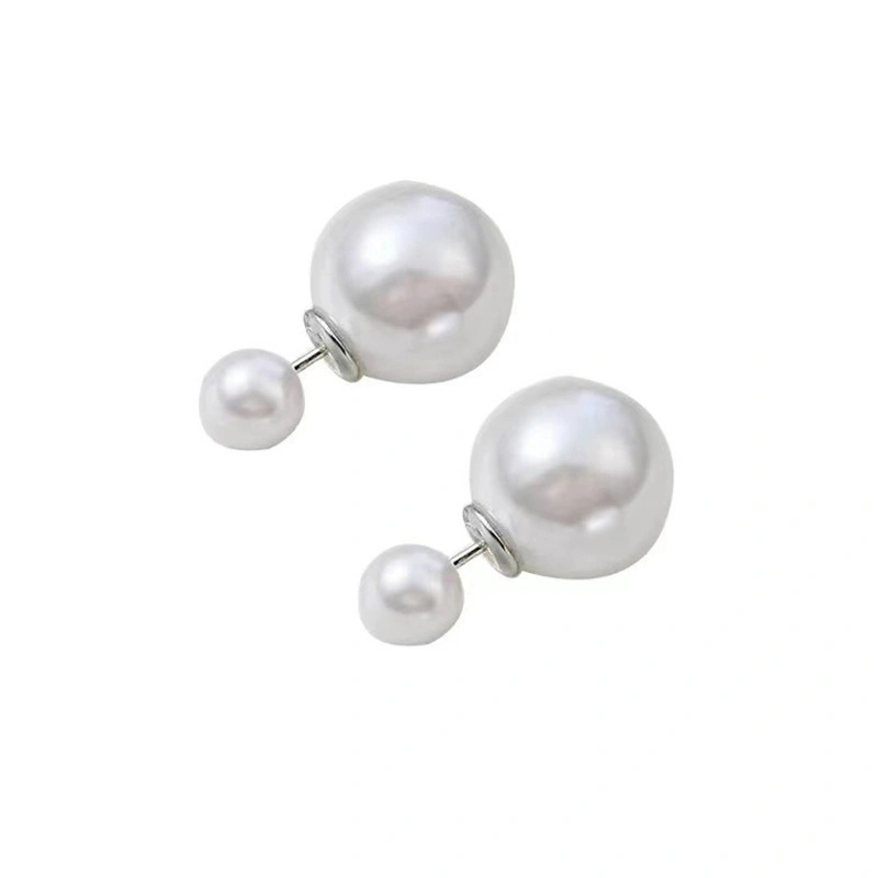 Small and Large Pearl Earrings for Women Cute Ear Studs Earrings