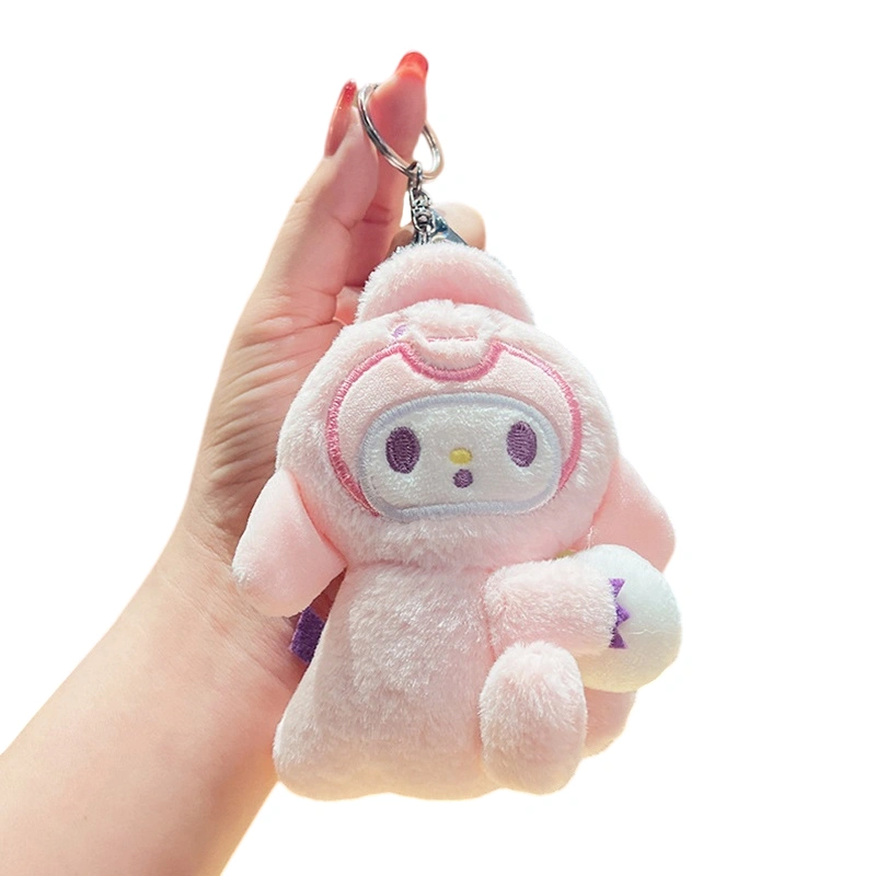 Plush Cartoon Keychain Kitty Friend Character Stuffed Animal Keychain