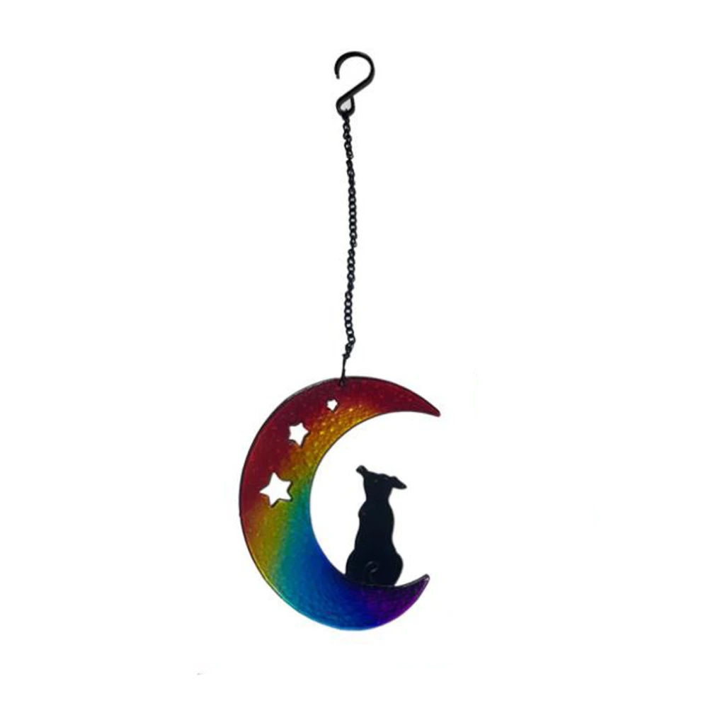 Sun Catcher, Colorful Moon Dog Hanging Pendant for Indoor Window