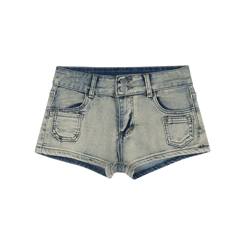 Women Summer Jean Shorts Casual Trendy Vintage Denim Short Pants 