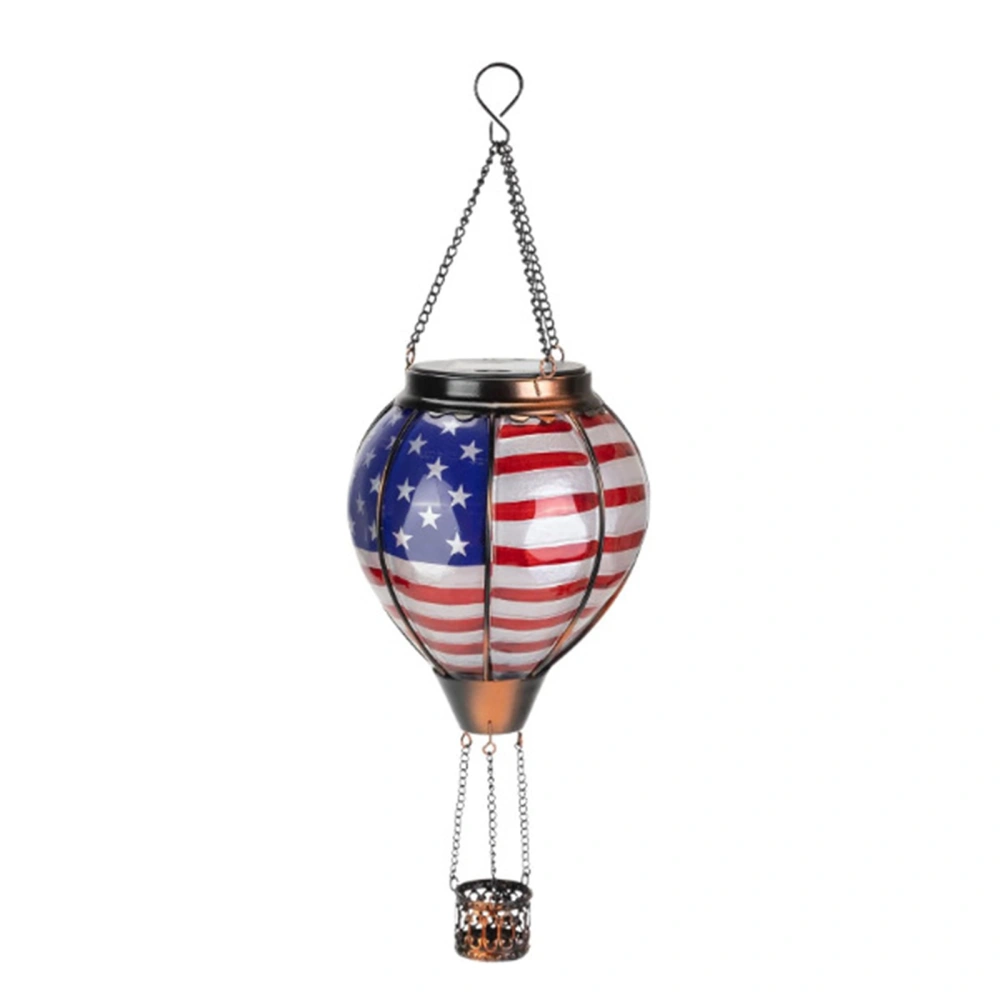 Hot Air Balloon Solar Lantern, Flickering Flame Hanging Solar Lanterns