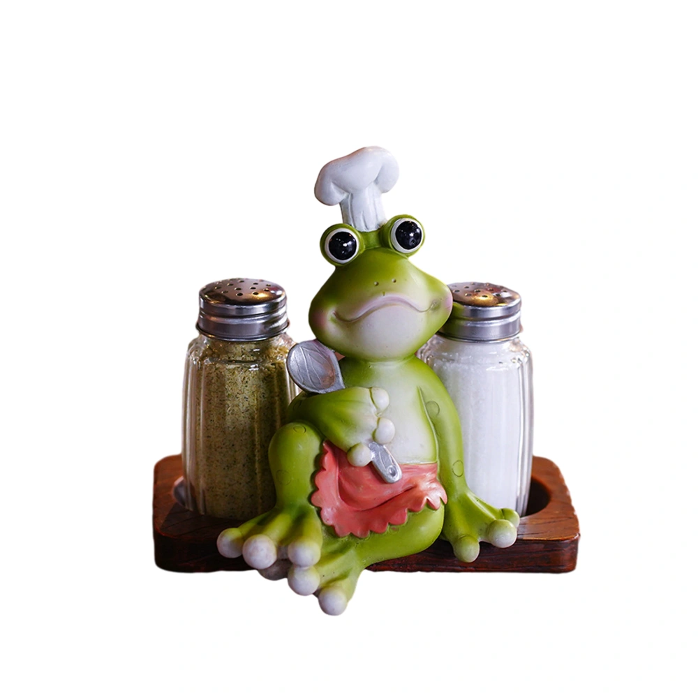 Seasoning Bottle Creative Frog Holding Spoon Shaker Set Spice Bottle