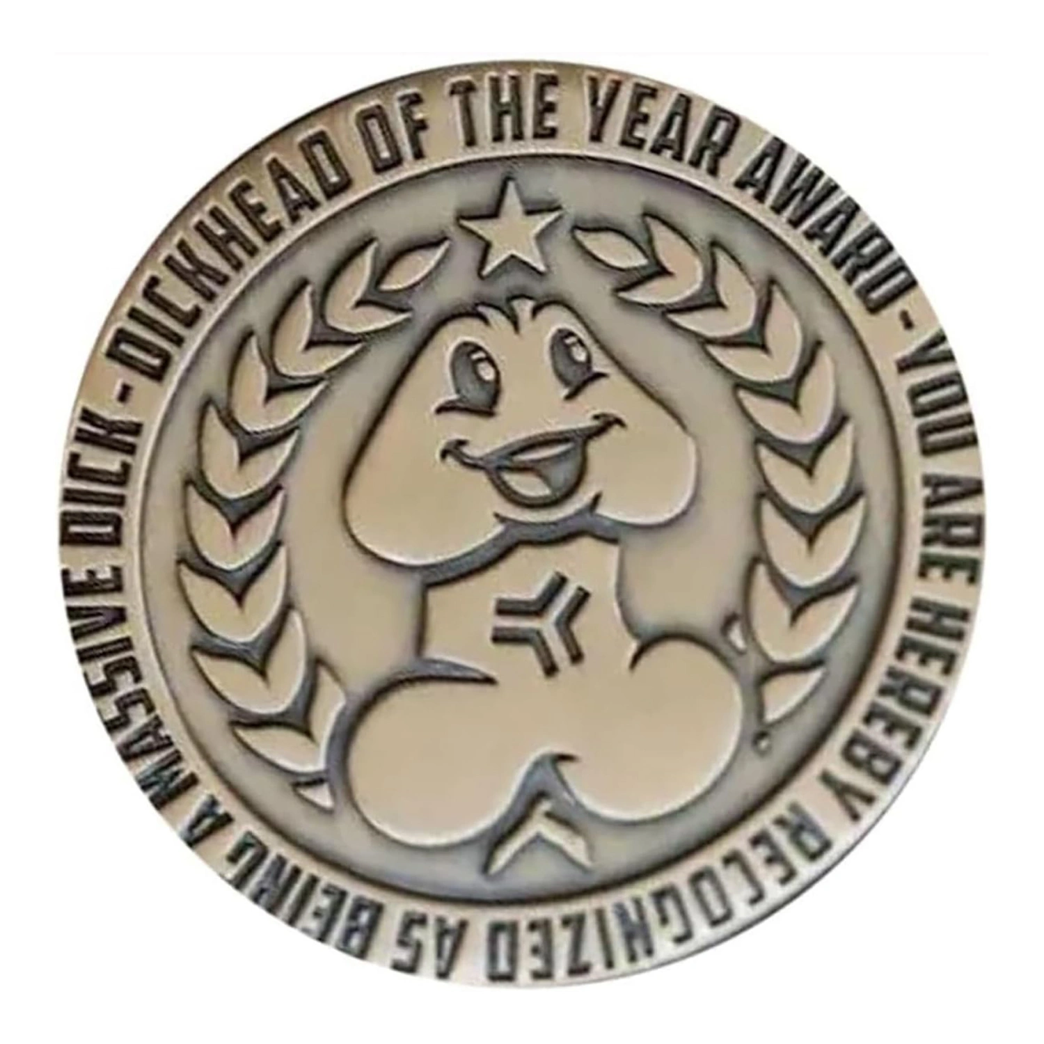 Dickhead of The Year Award Challenge Coin, Funny Gift Gag Gifts