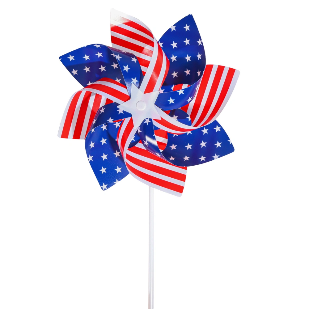 10pcs Wind Spinner, Stars Stripes Rotatable 4th of July Outdoor Decor