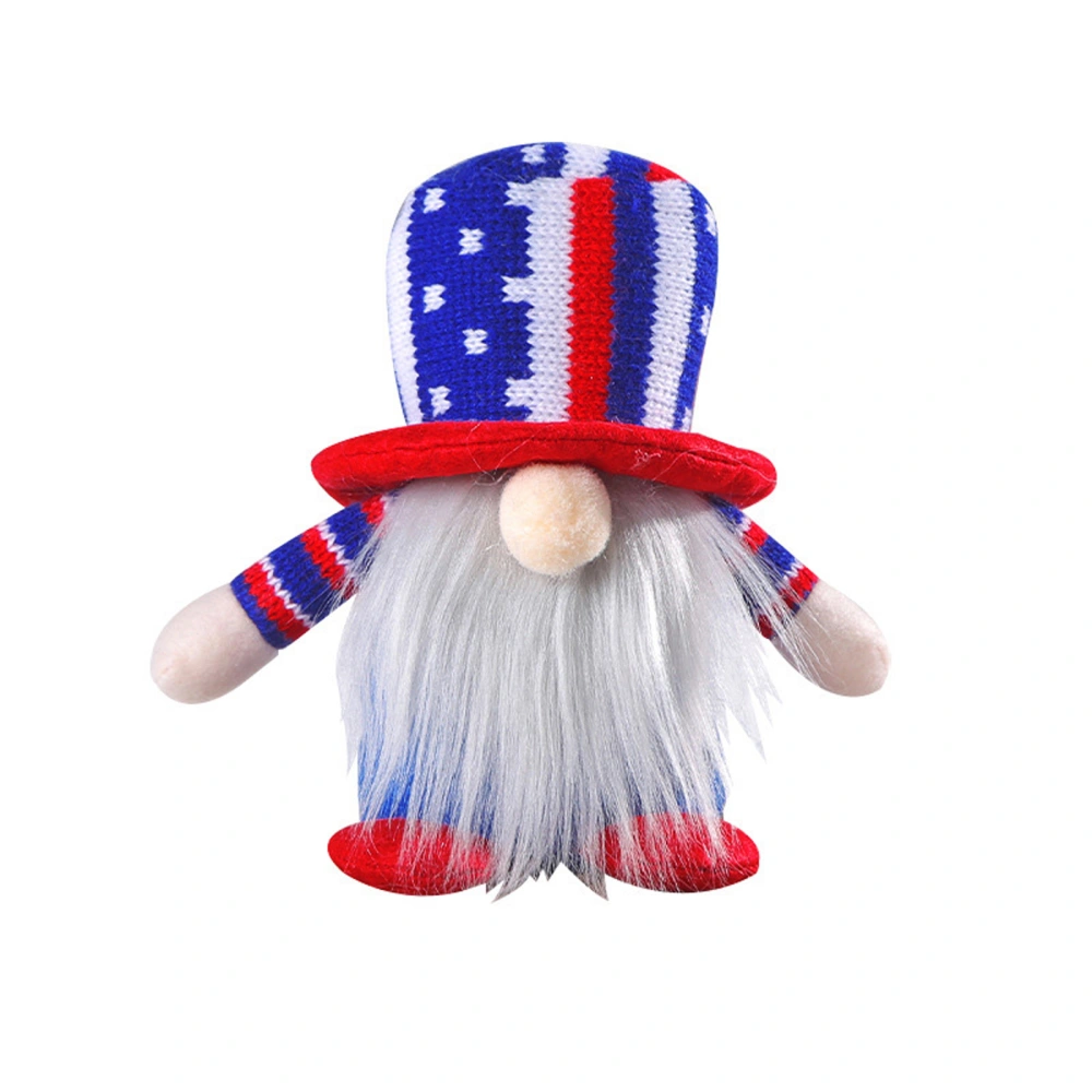 Faceless Dwarf Stuffed Toys with Knitted Hat Independence Day Decor 