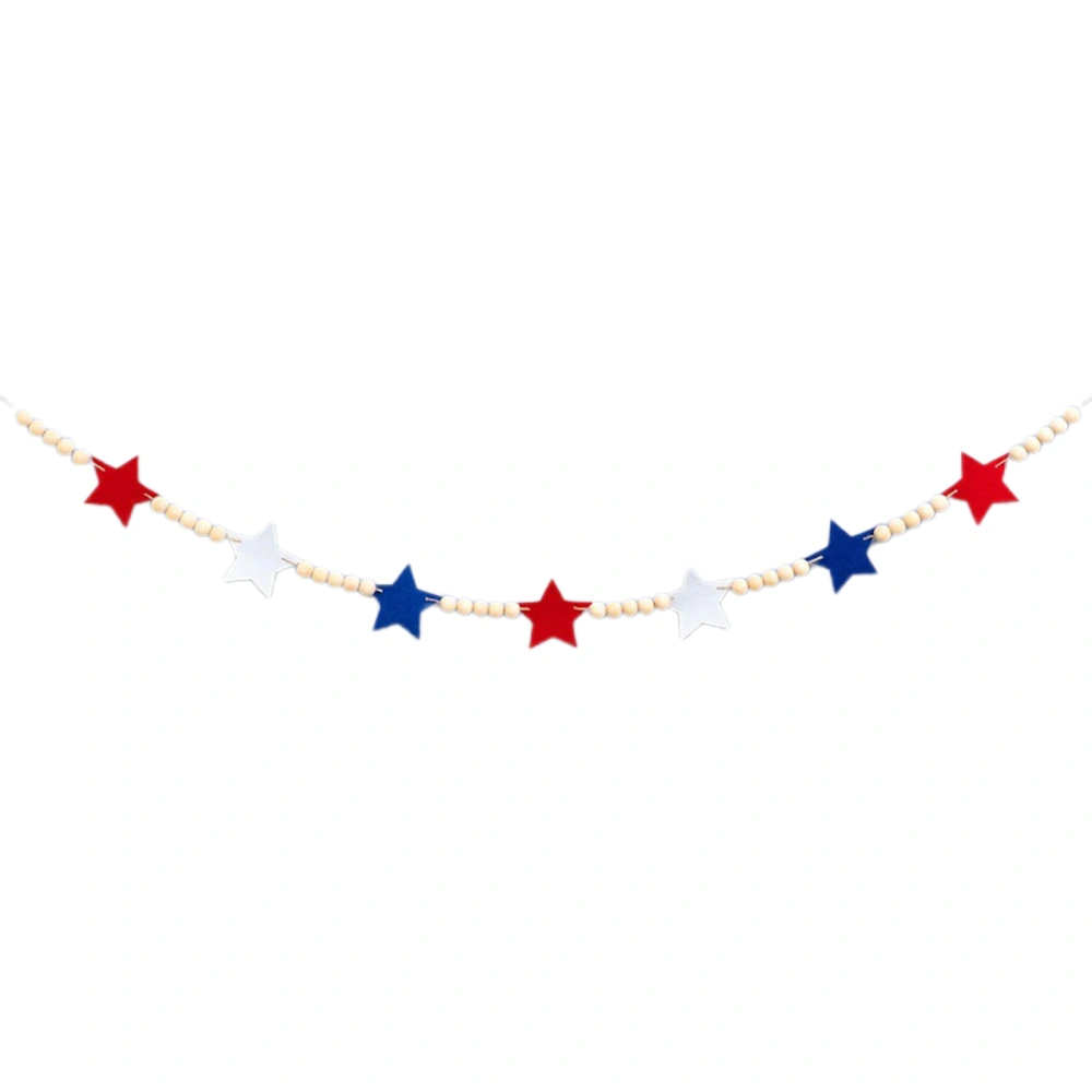 Independence Day Wooden Bead String 4th of July Decorations for Home