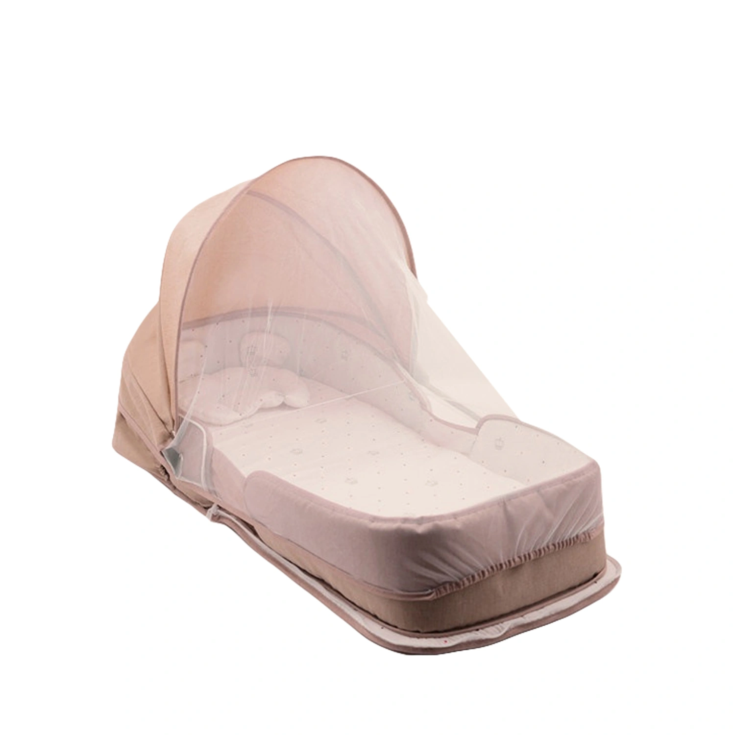 Folding Baby Lounger Pillow Soft Portable Mommy Bag with Mosquito Net 