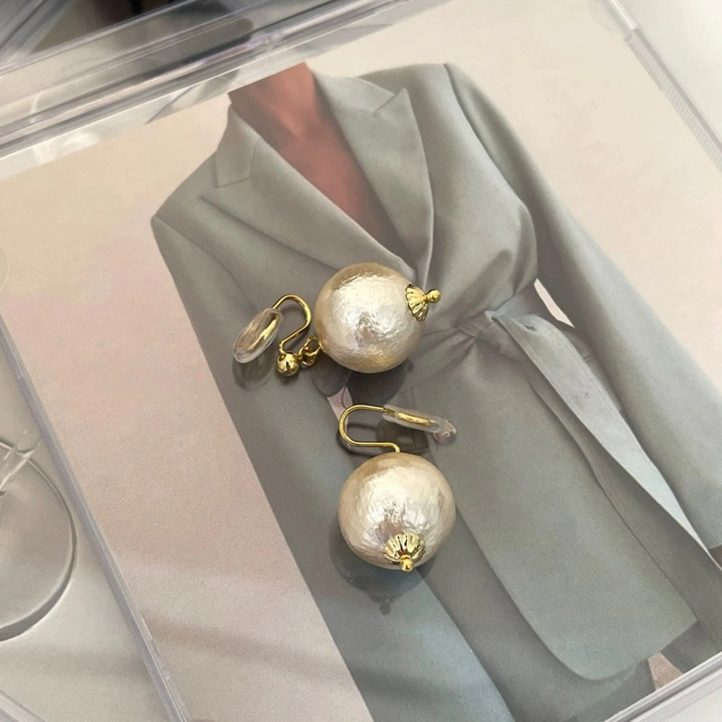 Women Ear Studs, Exquisite Elegant Pearl Clip-on Earrings Jewelry