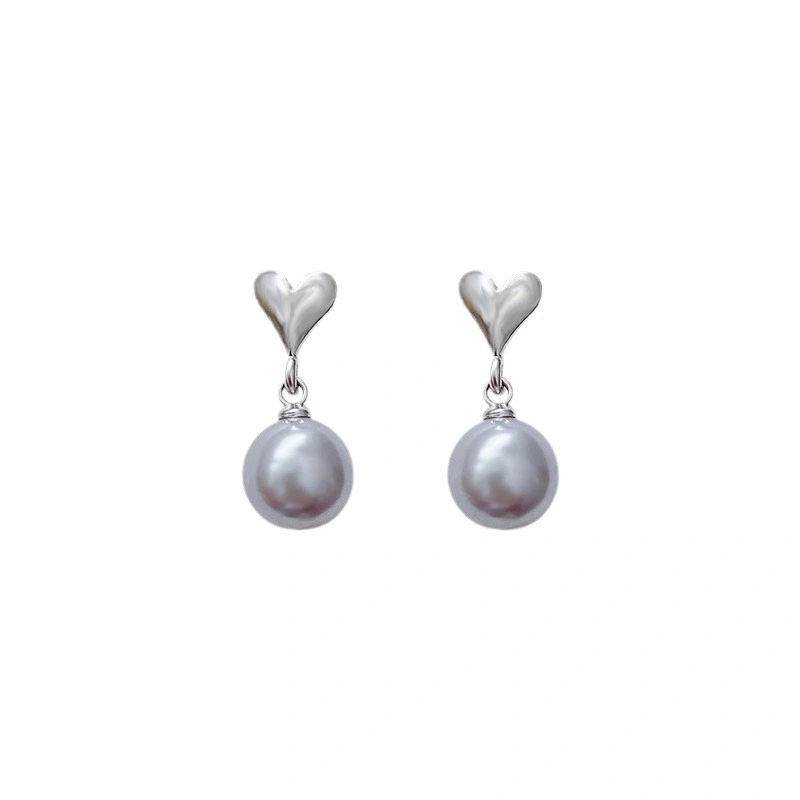 Heart Pearl Earrings for Women Cute Ear Studs Earrings Jewelry