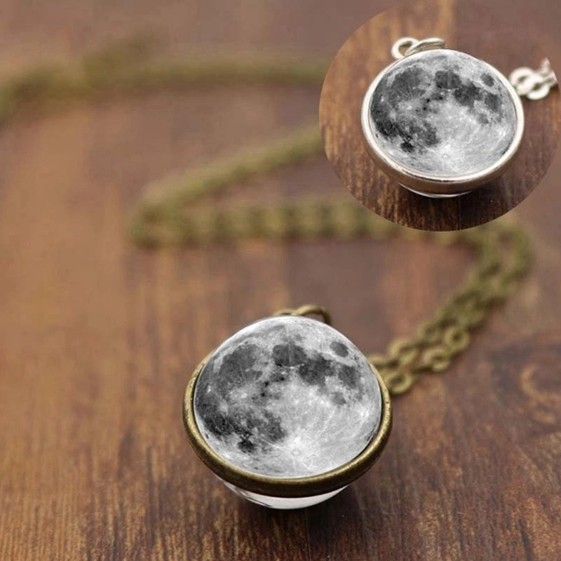 Planet Necklace, Elegant Glass Ball Sweater Necklace Jewelry Gift