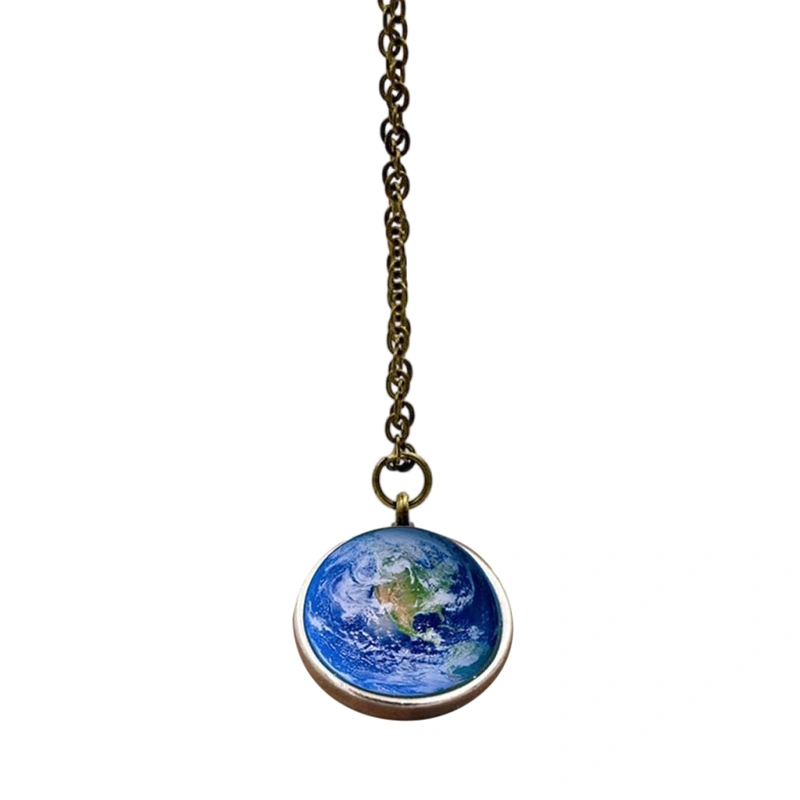 Planet Necklace, Elegant Glass Ball Sweater Necklace Jewelry Gift