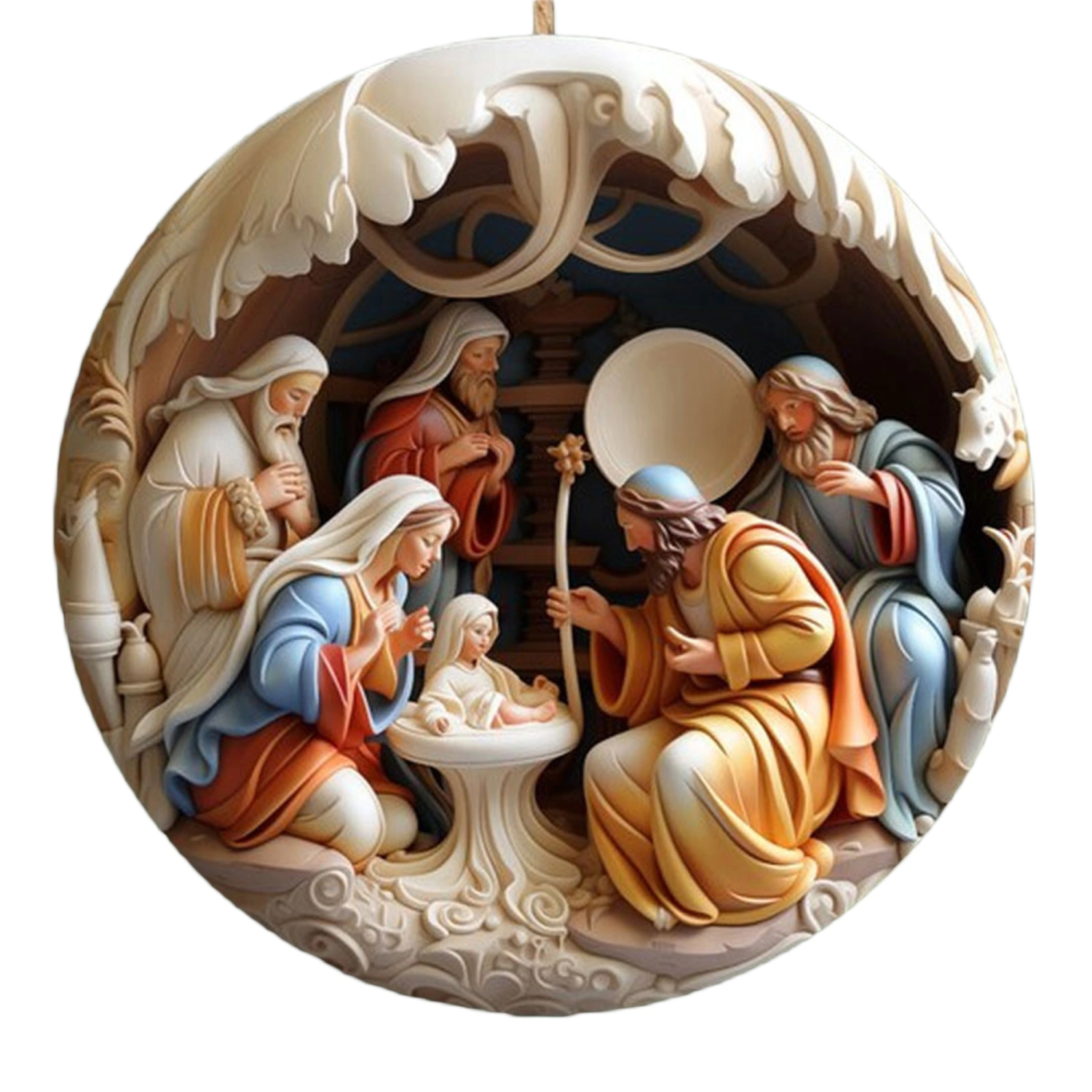 Nativity Scene Ornaments Christmas Tree Hanging Acrylic Ornament