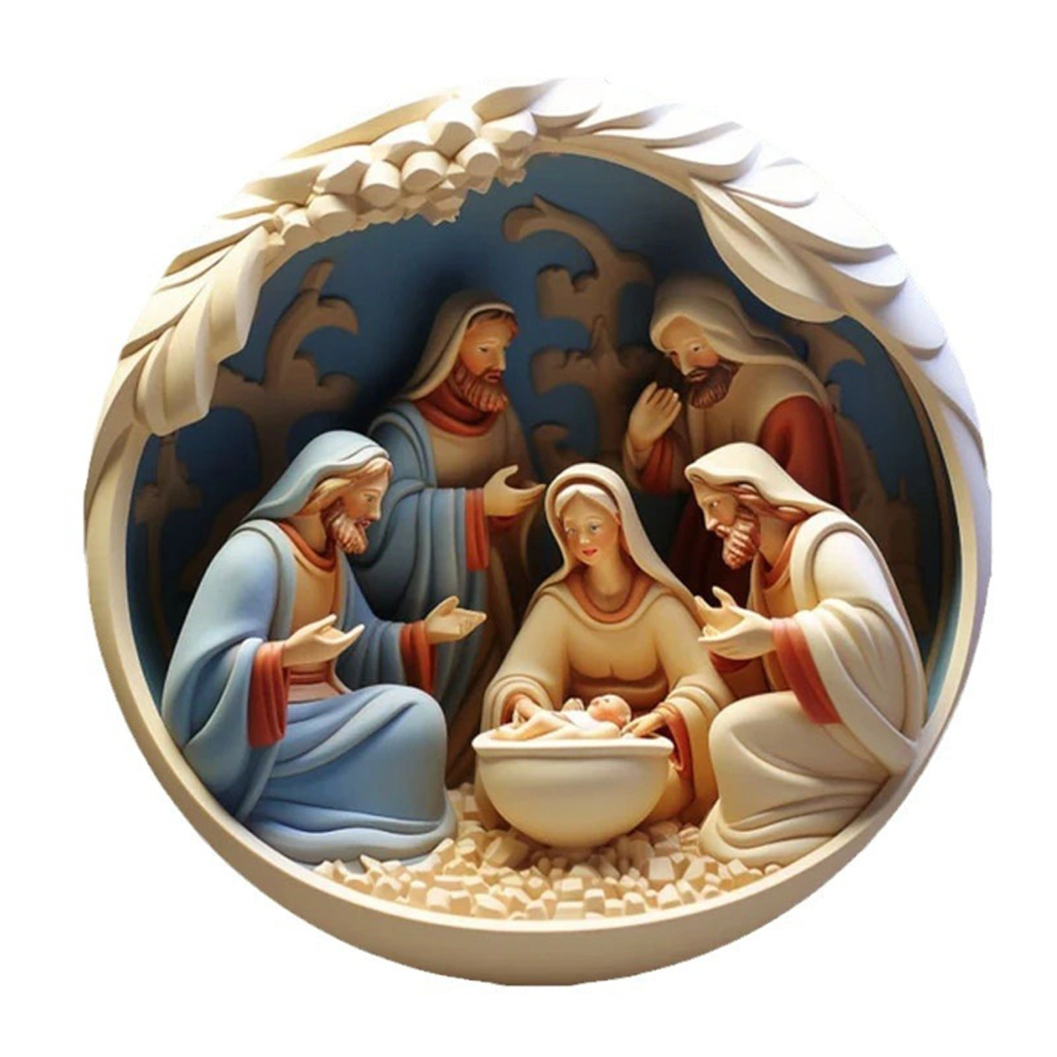 Nativity Scene Ornaments Christmas Tree Hanging Acrylic Ornament