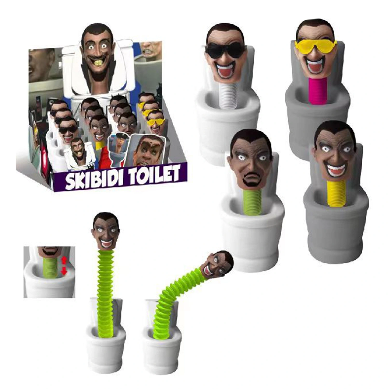 Toilet Theme Action Figure Funny Character Toilet Toy Collectible Gift