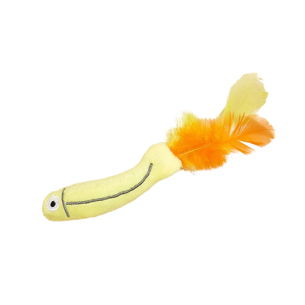 Catnip Fish Toy with Feather Tails Soft Kicker Toys for Indoor Cats