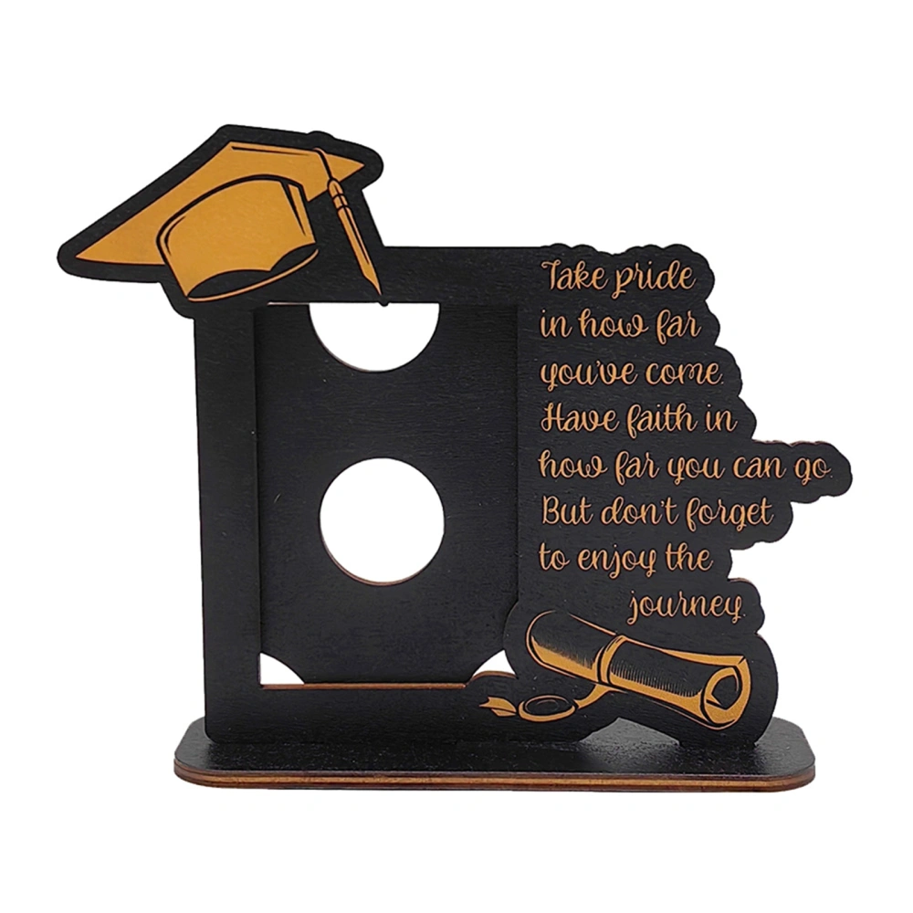 Graduation Theme Wood Picture Frame Display Photo Holder Gift