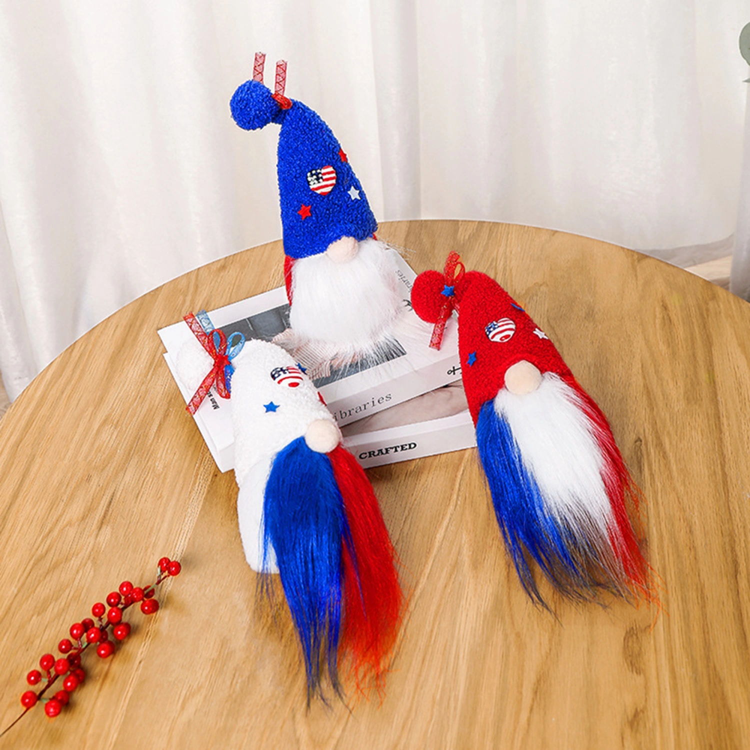 4th of July Gnome American Stars&Stripes Cloth Patriotic Doll 