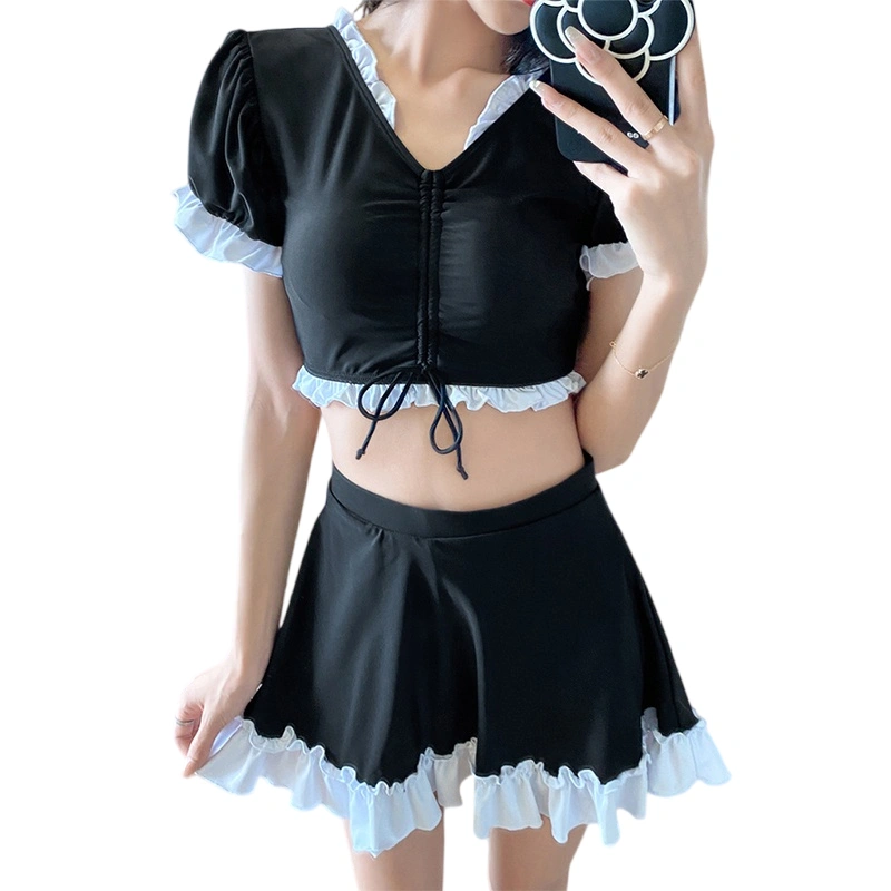 Swimsuits for Female College Student Crop Tops Skirts Bathing Suits