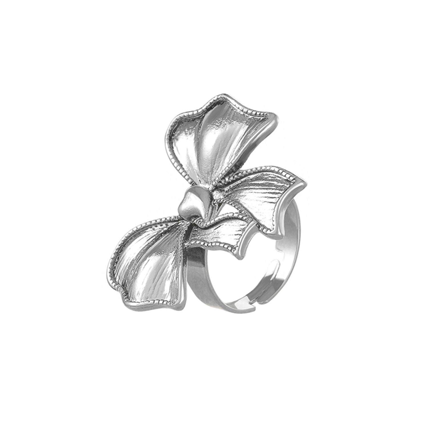 Women Bow Ring, Elegant Sweet Adjustable Ring Jewelry Birthday Gift