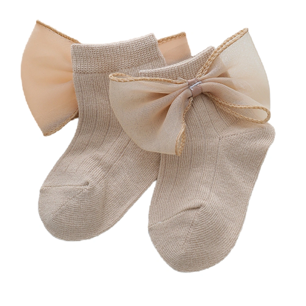 Baby Girls Socks, Cute Sweet Bow Socks Soft Lightweight Non-slip Socks