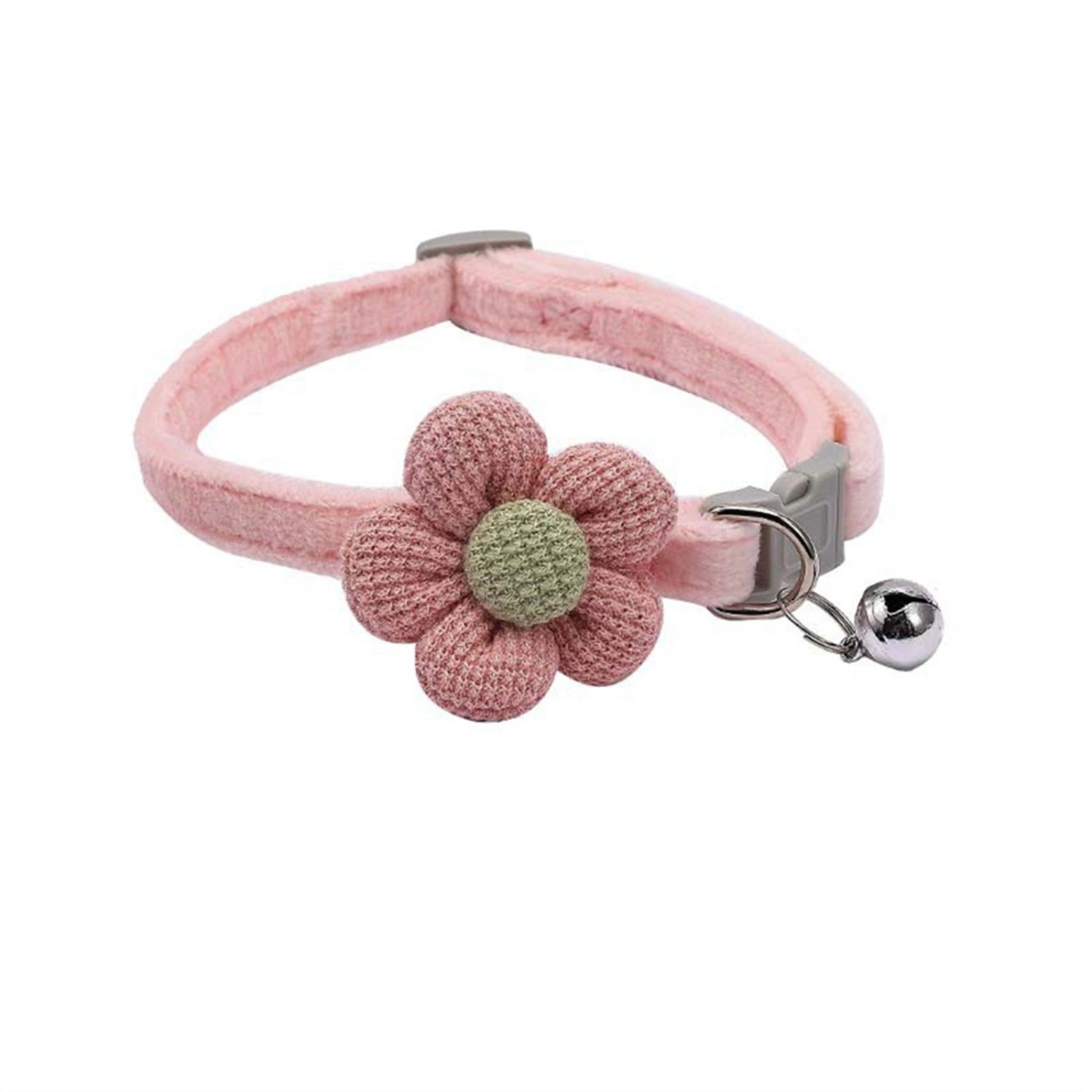 Flowers Cat Collar with Bells Adjustable Pet Collar Soft Dog Collar