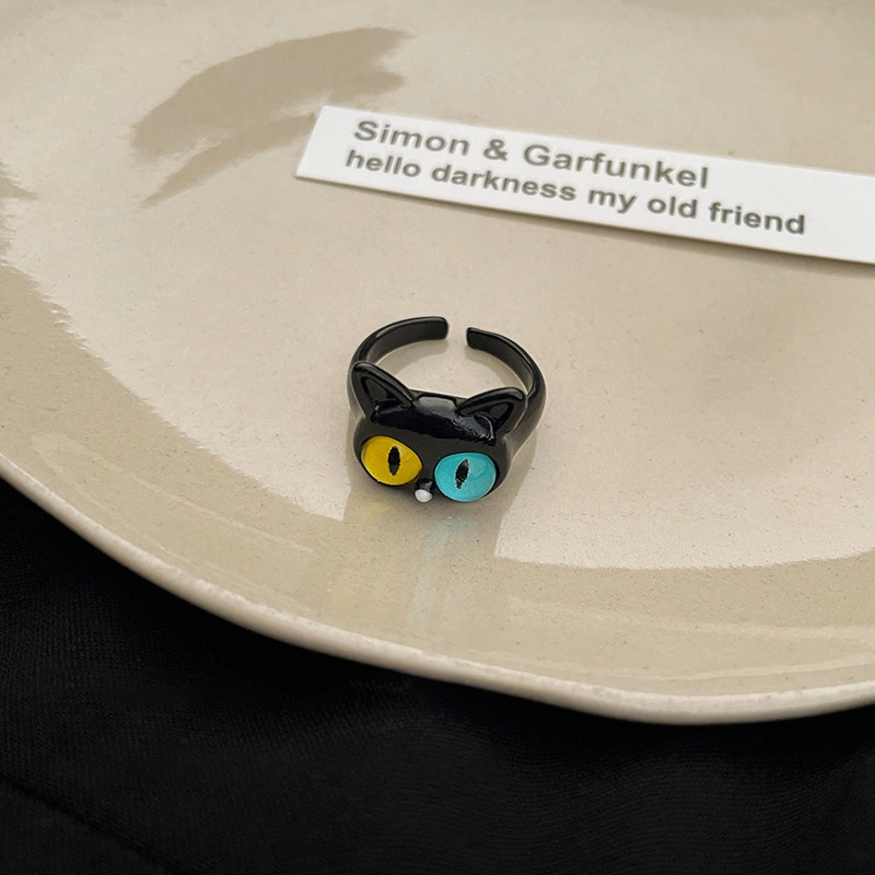 Open Rings for Women Simple Cat Monster Rings Cute Adjustable Rings