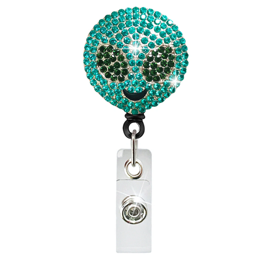 Nurse Badge Holder Cute Retractable Rhinestones Badge Reel with Clip