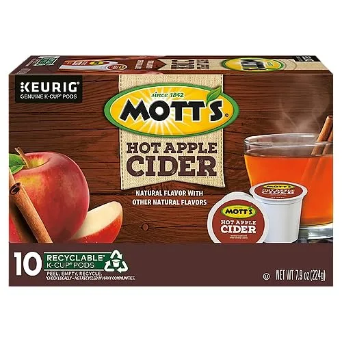 Mott's Hot Apple Cider, Keurig Single-Serve K-Cup Pods, 10 Count