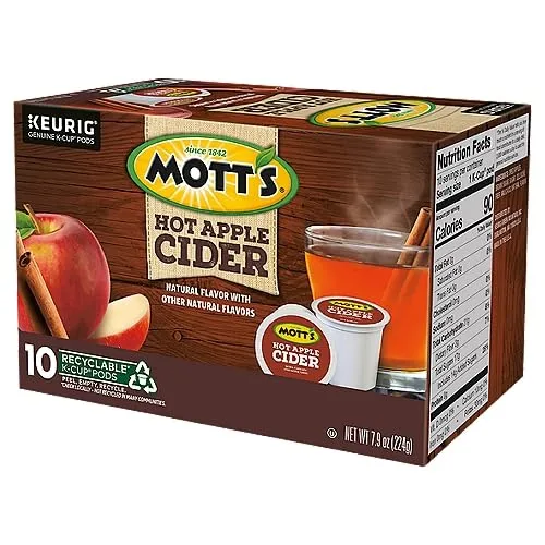 Mott's Hot Apple Cider, Keurig Single-Serve K-Cup Pods, 10 Count