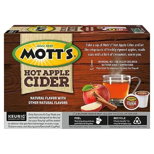 Mott's Hot Apple Cider, Keurig Single-Serve K-Cup Pods, 10 Count