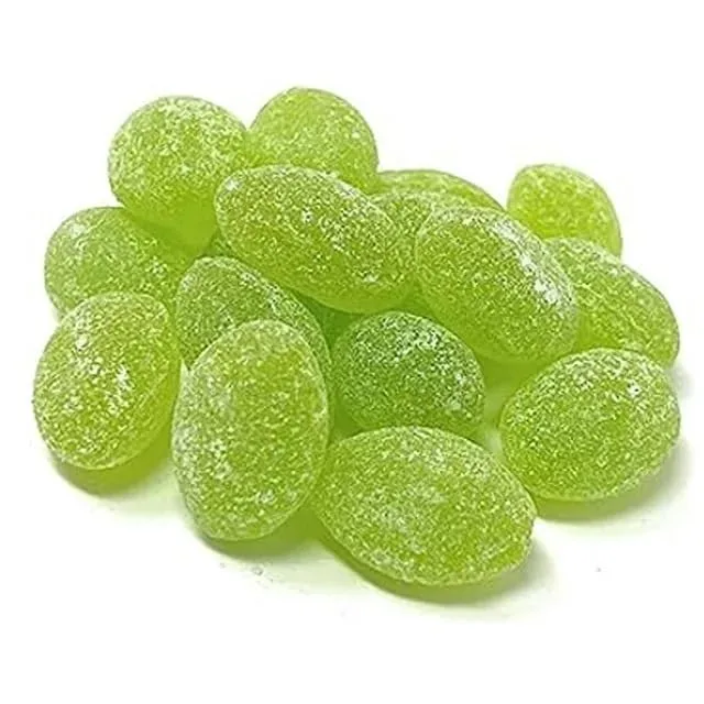 Claeys Green Apple Sanded Drops 2LB Approx 145 Hard Candy Drops - St Patricks Day Green Snacks & Treats, Bulk Candy Green Suckers - Hard Candy St Patricks Day Snacks for Kids & Adults