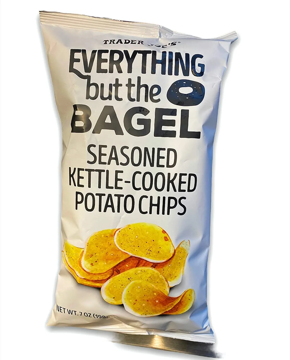 Trader Joe s Everything but the Bagel Seasoned Kettle Cooked Chips 2 bags 7 Ounce Pack of 2