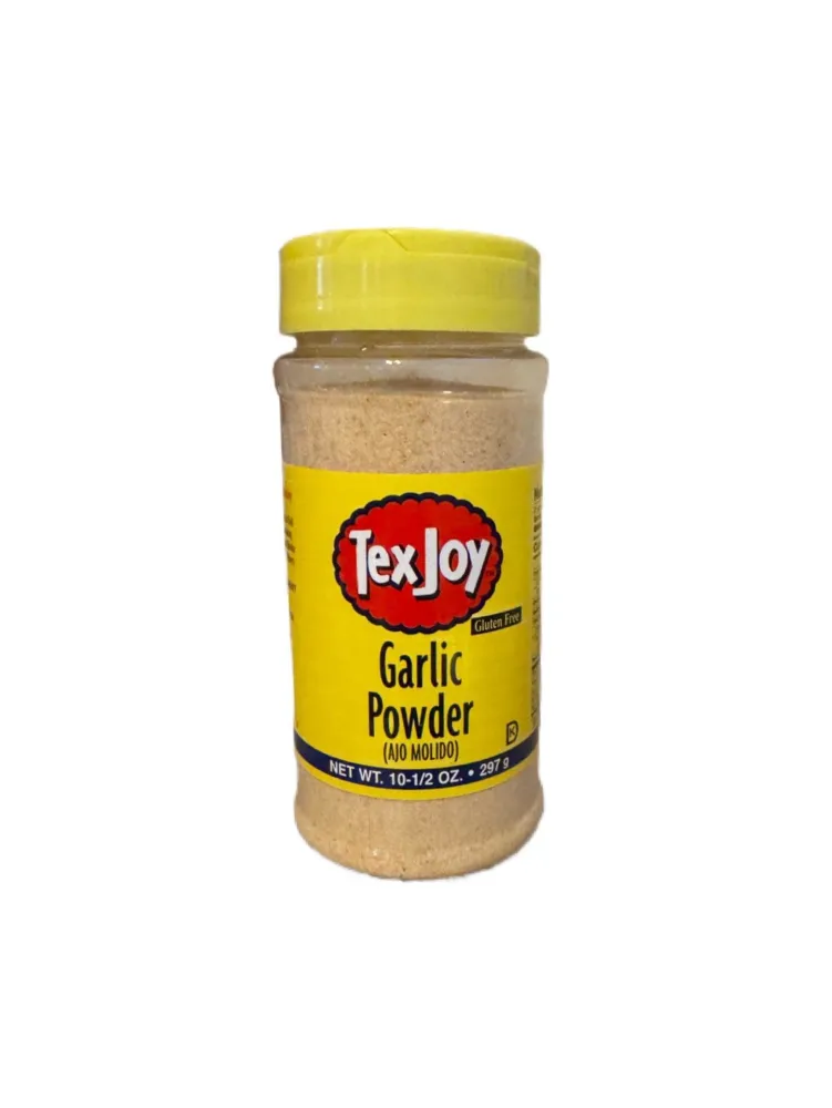 Texjoy Garlic Powder 10.5 Oz - Perfect for Garlic Bread, Bagel and Frozen Foods | Granulated Garlic | Fresh Garlic | Clove Powder | Garlic Flakes | Dried Minced Garlic